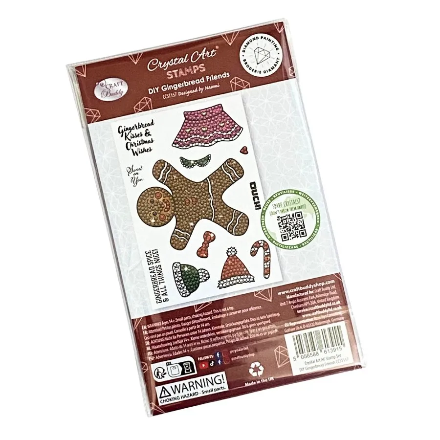 "Gingerbread Friends” Crystal Art A6 Stamp Set