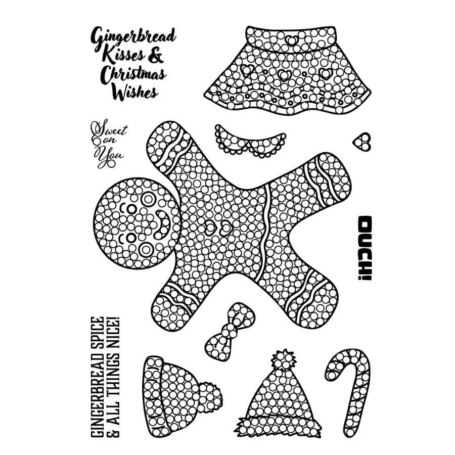 "Gingerbread Friends” Crystal Art A6 Stamp Set