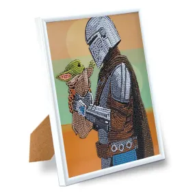 "Grogu and the Mandalorian" Star Wars Crystal Art Framed Kit 21x25cm