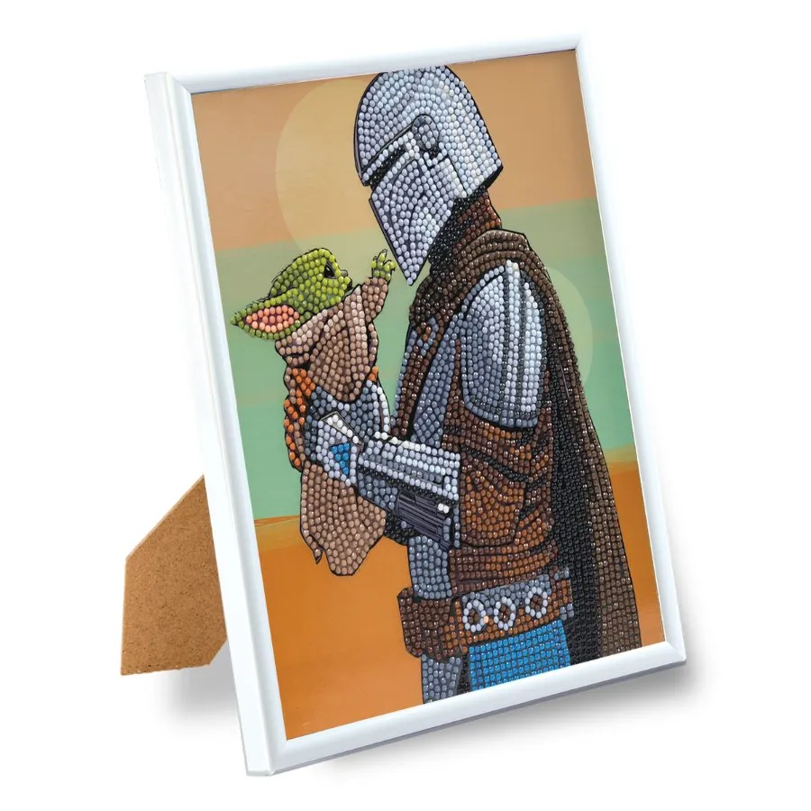 "Grogu and the Mandalorian" Star Wars Crystal Art Framed Kit 21x25cm