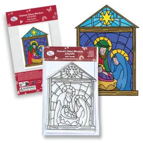 "Holy Family” Stained Glass A6 Stamp Set