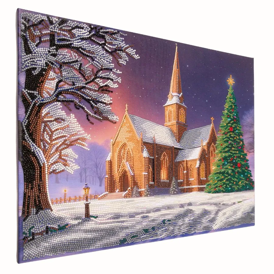 "Silent Night" Crystal Art Canvas Kit 45cmx35cm