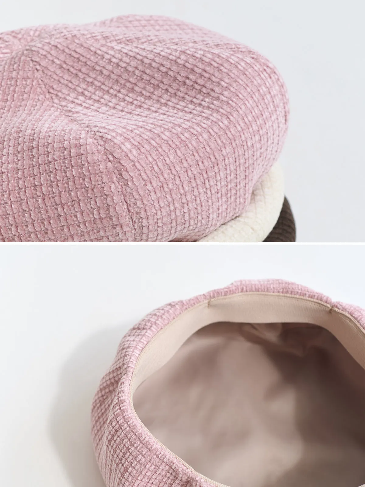 "Velvet Cloud" Beret Hat - Light Pink