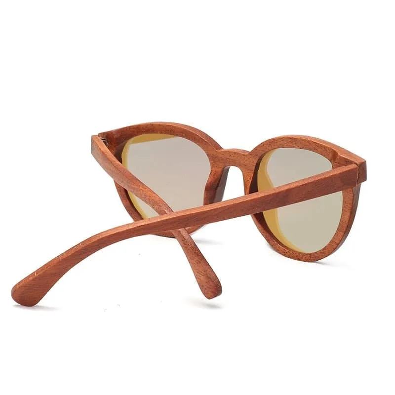 Round Bamboo Sun Glasses