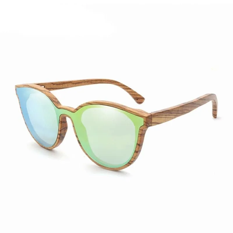 Round Bamboo Sun Glasses