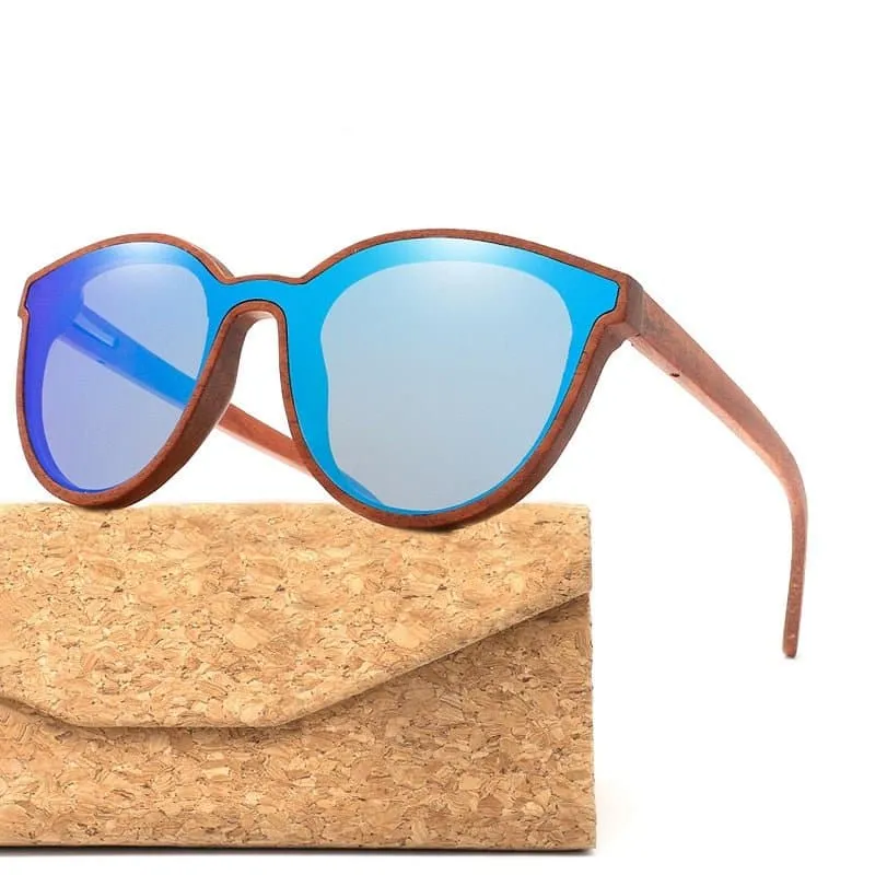 Round Bamboo Sun Glasses