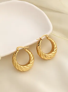 Round Croissant Chunky Hoops