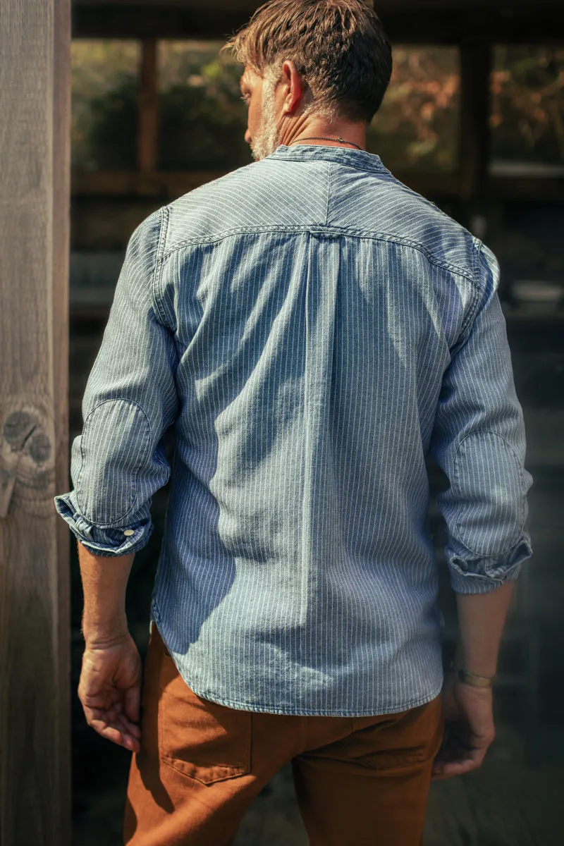 SALVAGE STOCK Emerson Shirt Indigo Stripe