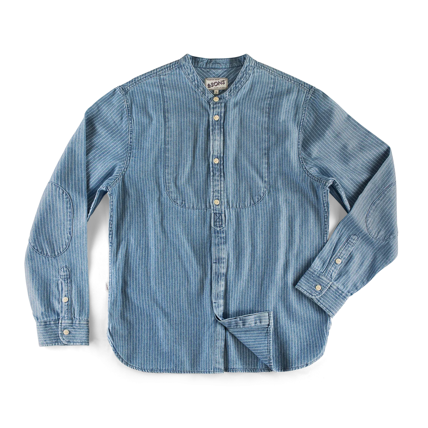 SALVAGE STOCK Emerson Shirt Indigo Stripe