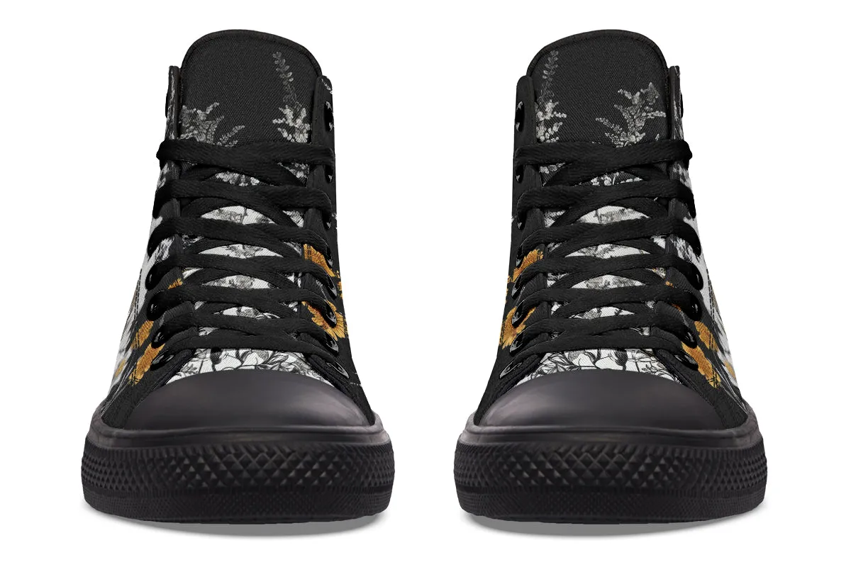 Shadow Ferns High Tops - Classic Premium Canvas Shoes with Comfortable and Durable Soles