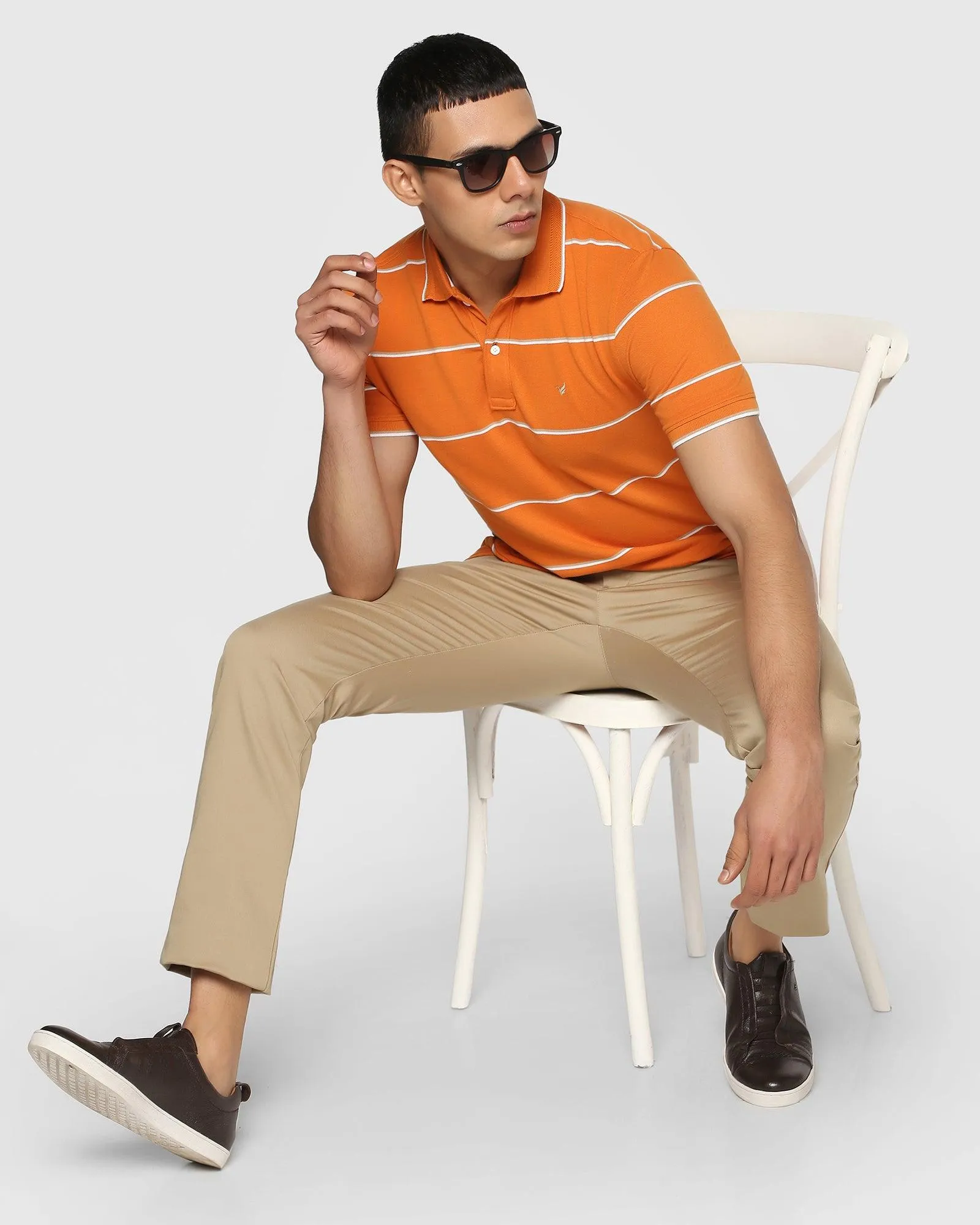 Slim Comfort B-95 Casual Khaki Textured Khakis - Emil