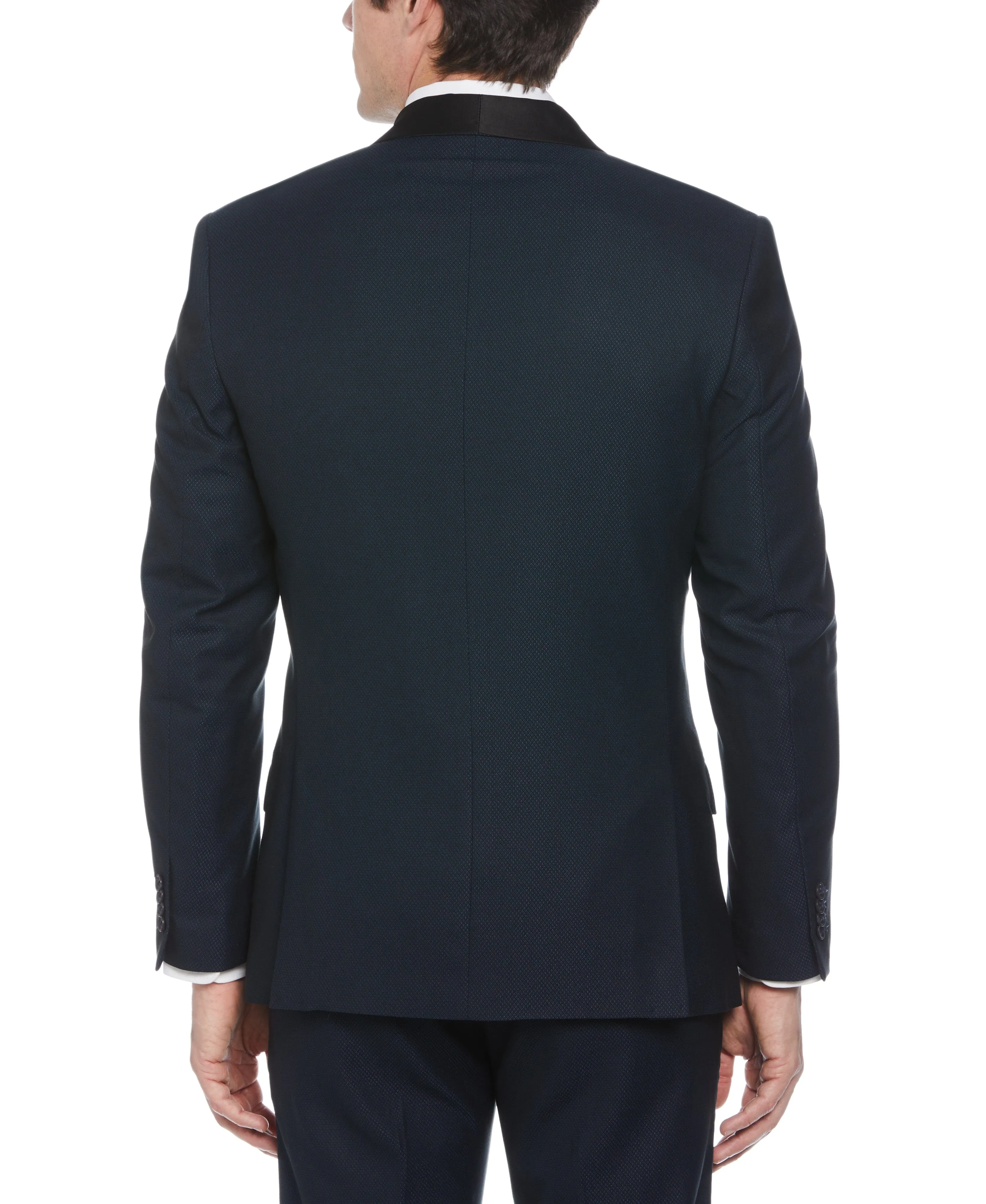 Slim Fit Navy Textured Tuxedo