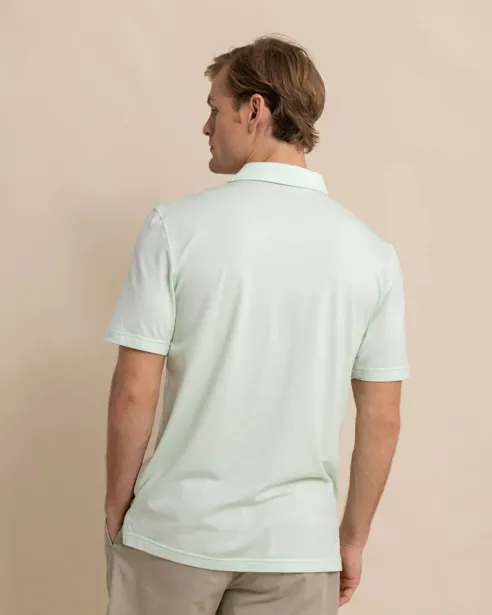 Southern Tide The Seaport Davenport Stripe Polo - Morning Mist Sage