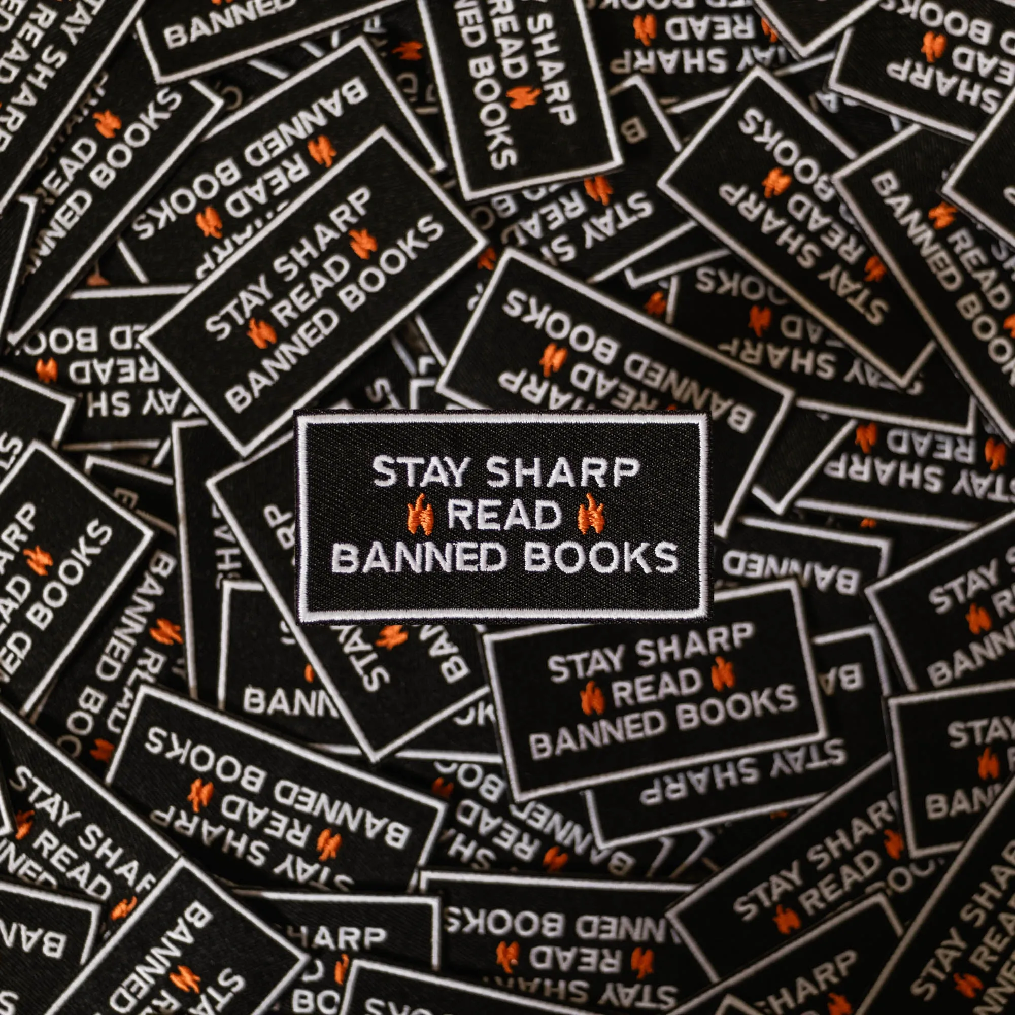 Stay Sharp Read Banned Books Patch