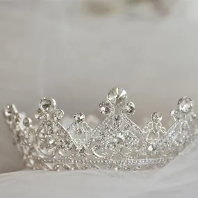 T146. luxury rhinestone crown, bridal wedding tiara crown, bridal headpiece, bridal tiara, princess crown