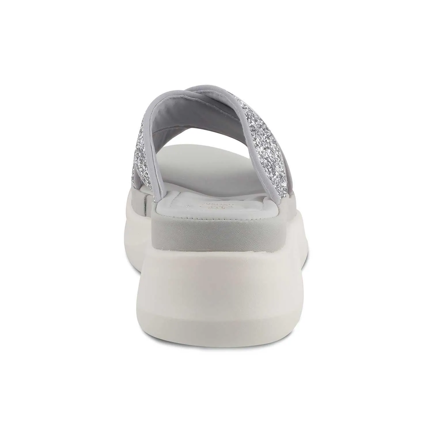 The Tolon Silver Women's Dress Wedge Sandals Tresmode