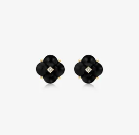 THIALH - Fontana di Trevi - Mini Onyx and Diamond Earrings