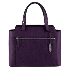 Via Veneta Faith Ostrich Leather Medium Structured Handbag | Mulberry