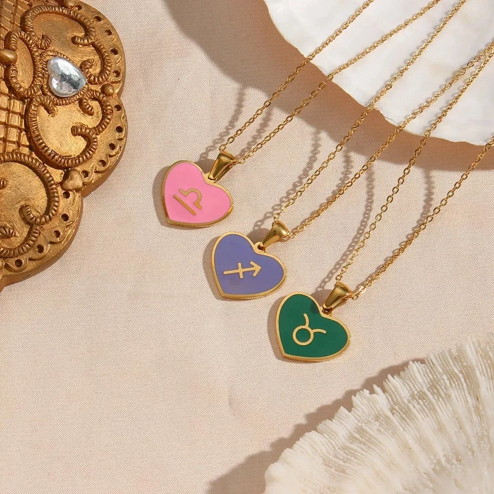 Zodiac Heart Necklace