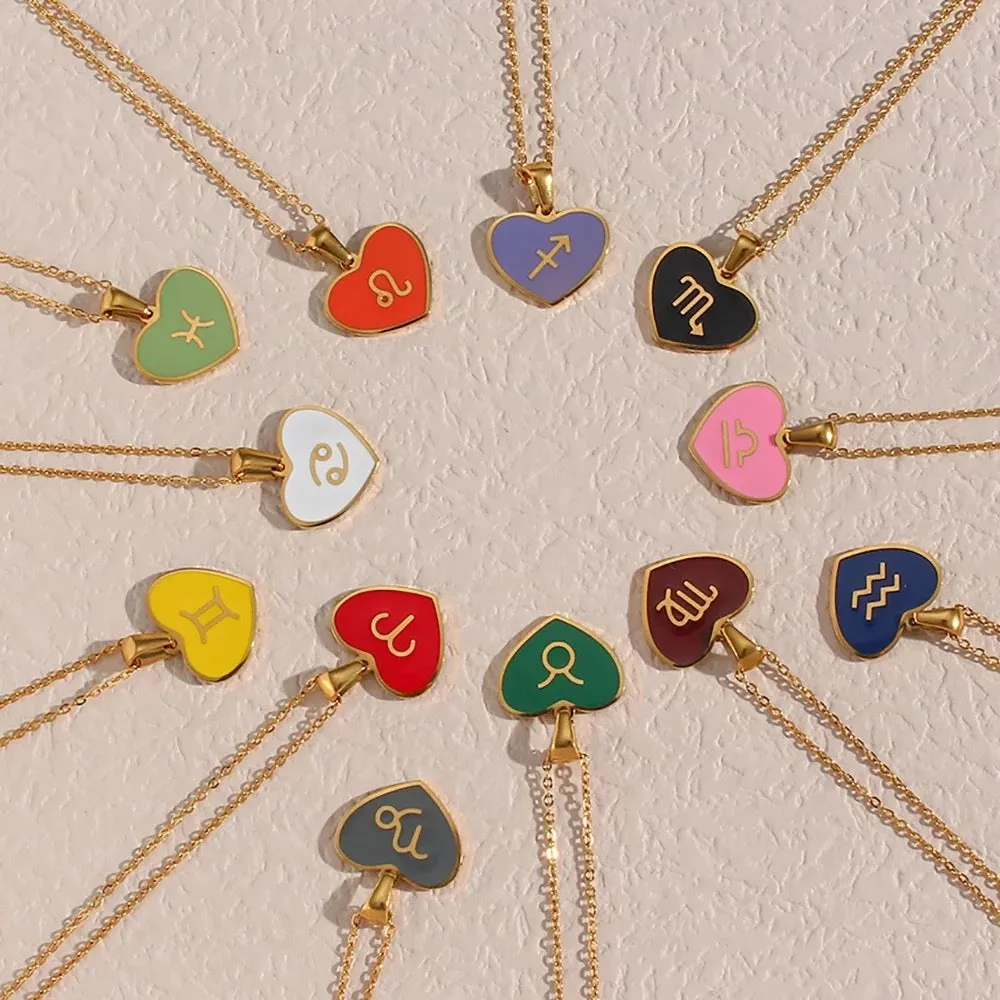 Zodiac Heart Necklace