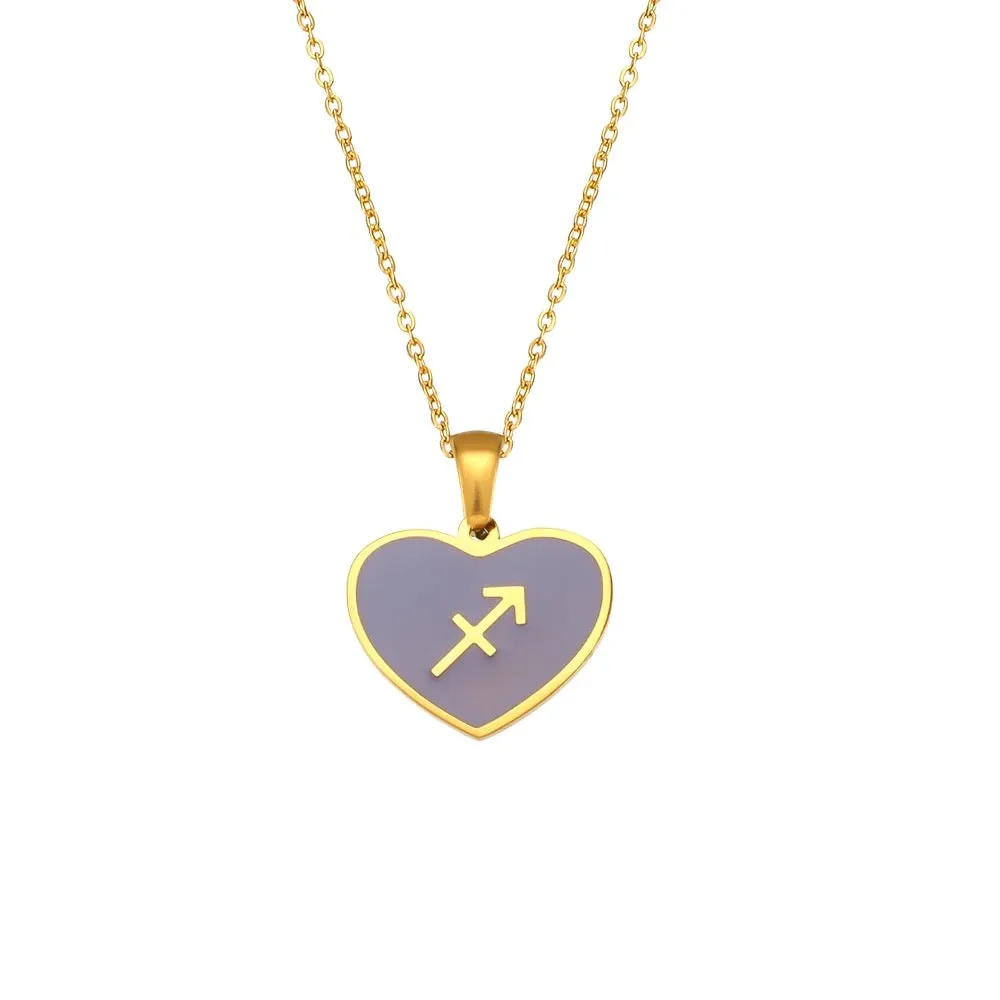 Zodiac Heart Necklace