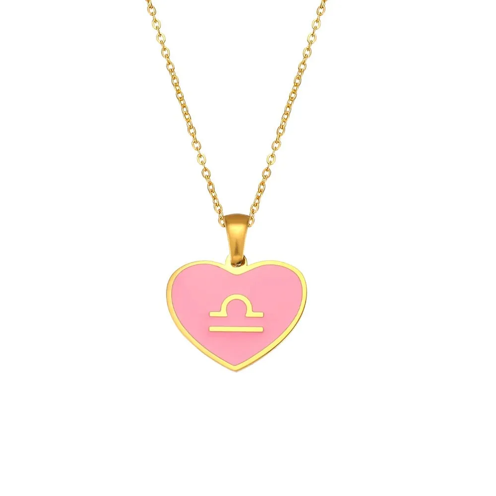 Zodiac Heart Necklace